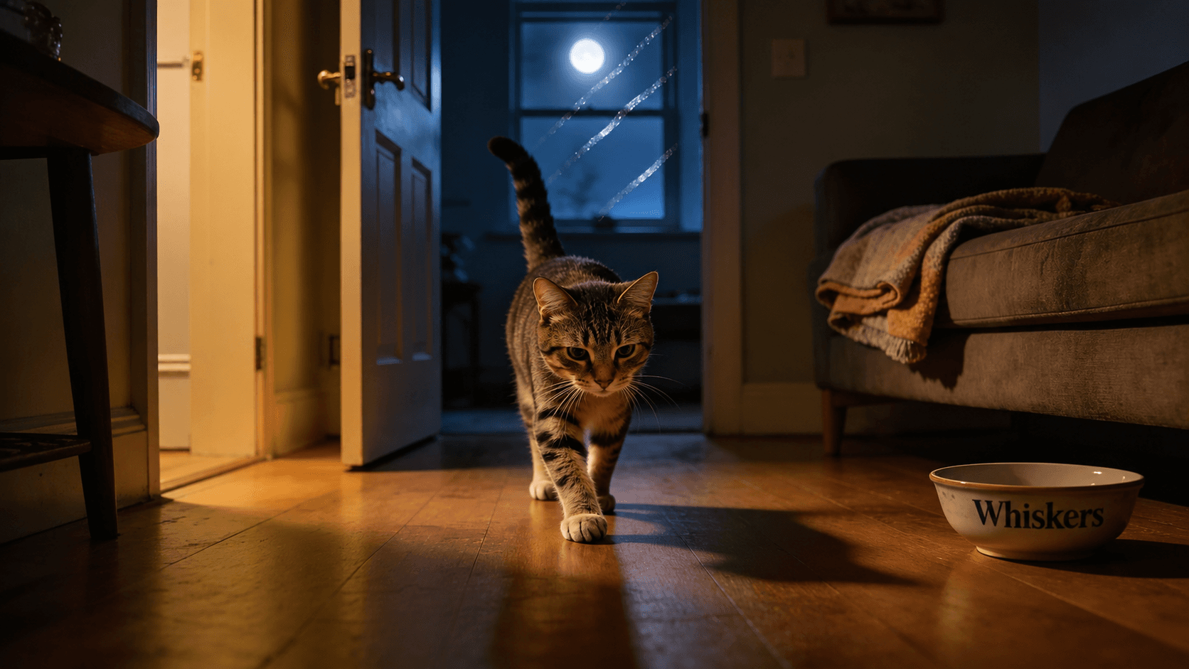 Editorial hero image for Why Some Cats Patrol the House After You Go to Bed
