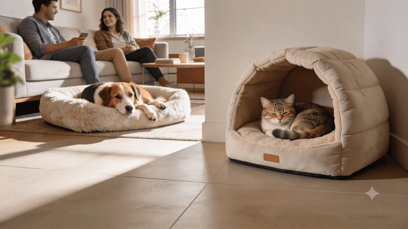 Editorial hero image for The Case for Two Rest Zones in a Multi-Pet Home