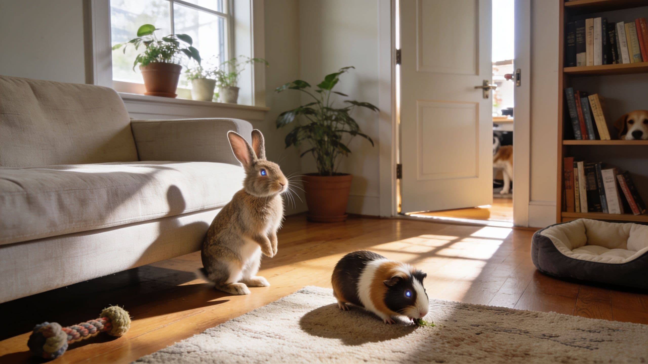 Editorial hero image for The Living Room Patrol: What Small Pets Check Before They Relax
