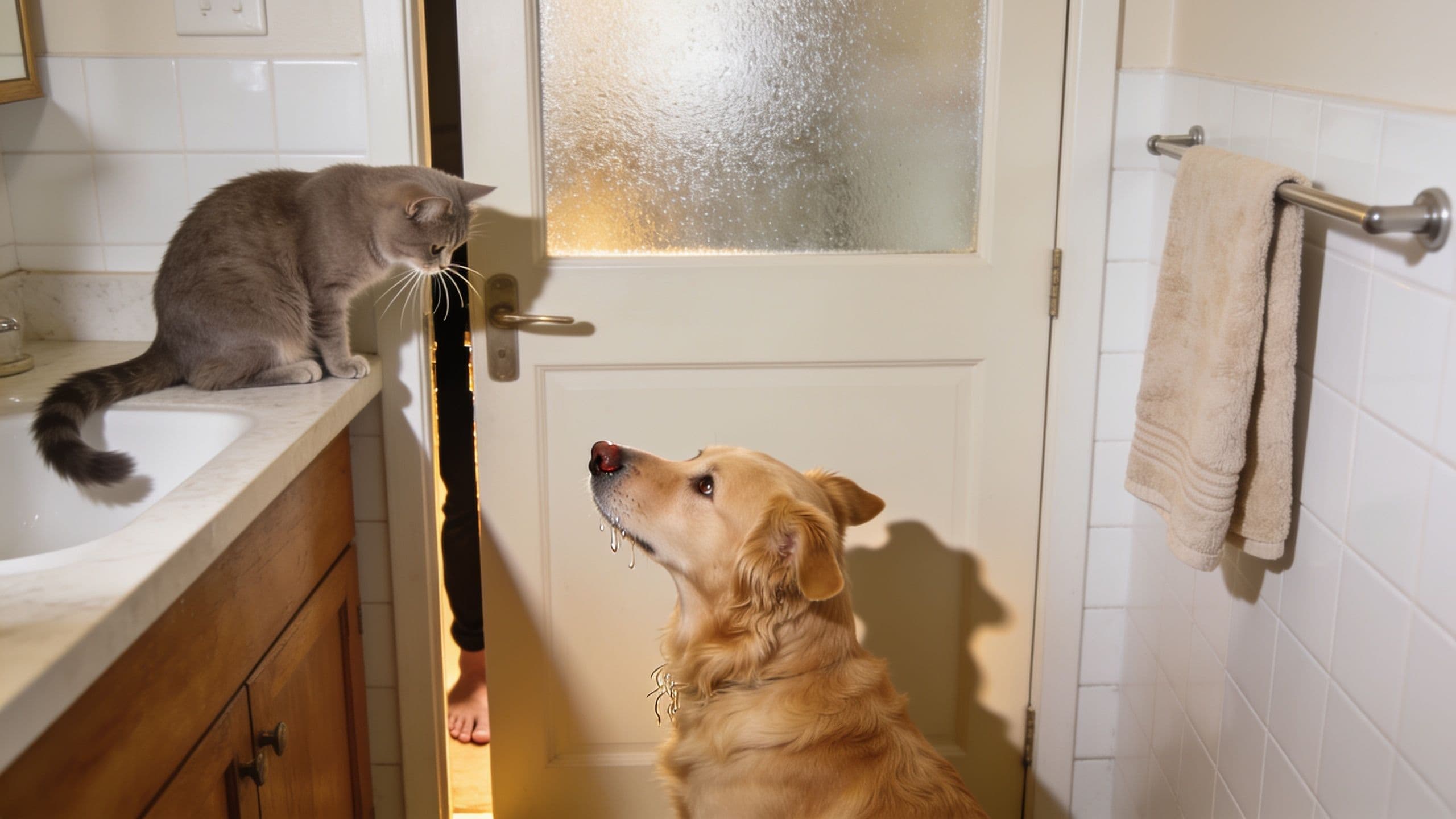 Editorial hero image for Why Pets Wait Outside the Bathroom Door