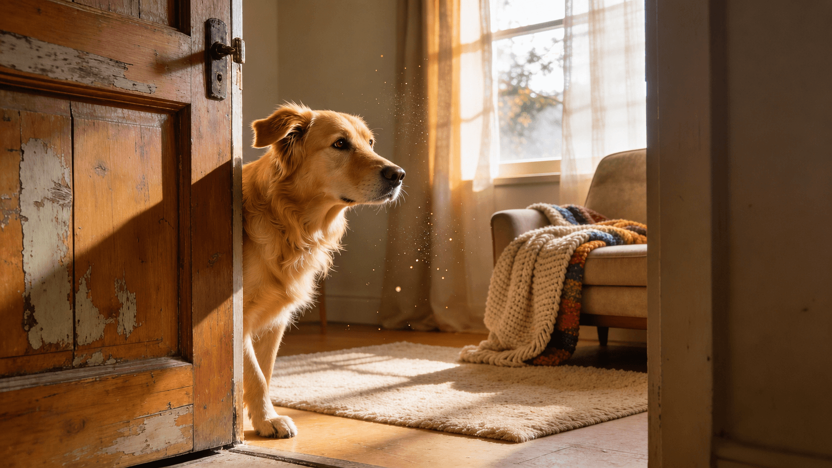 Editorial hero image for The Doorway Pause: What Pets Are Checking Before They Enter a Room