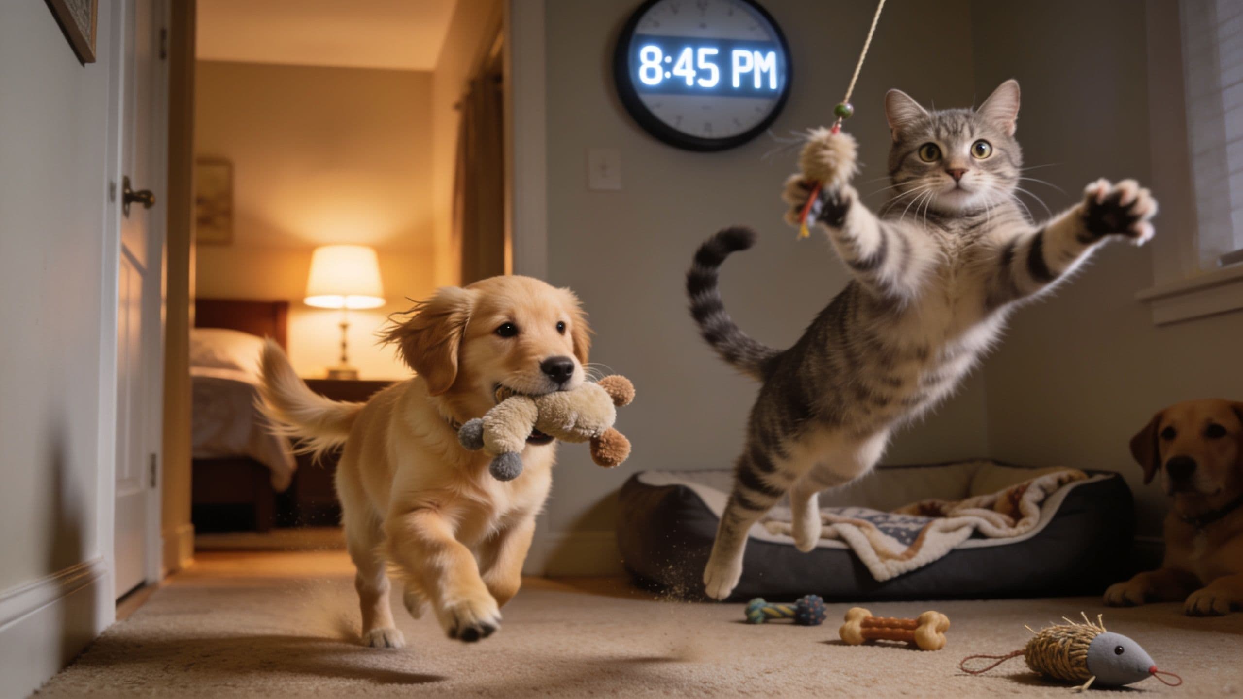 Editorial hero image for Why Some Pets Get Extra Silly Right Before Bed
