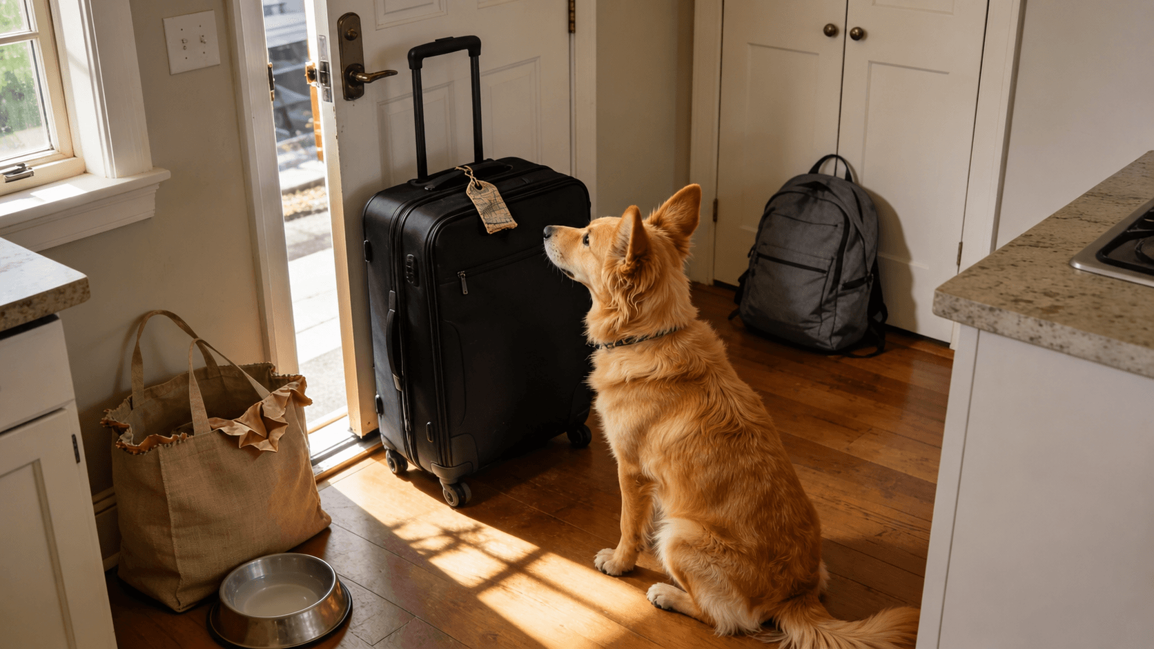 Editorial hero image for When a New Bag Appears, Pets Know a Change Is Coming
