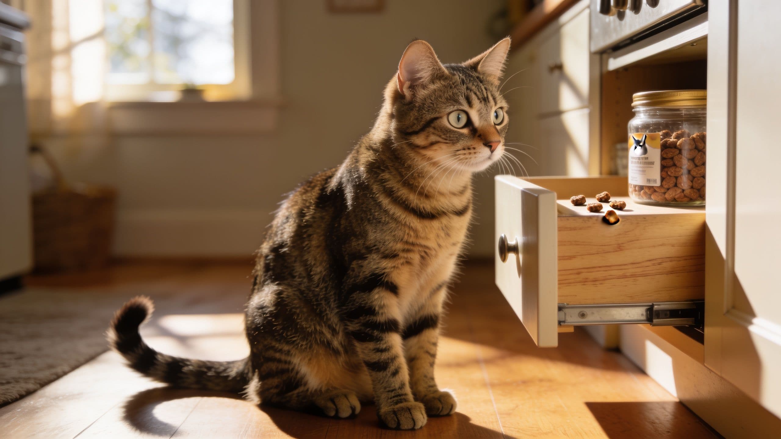 Editorial hero image for Why Your Cat Appears Exactly When You Open One Specific Drawer