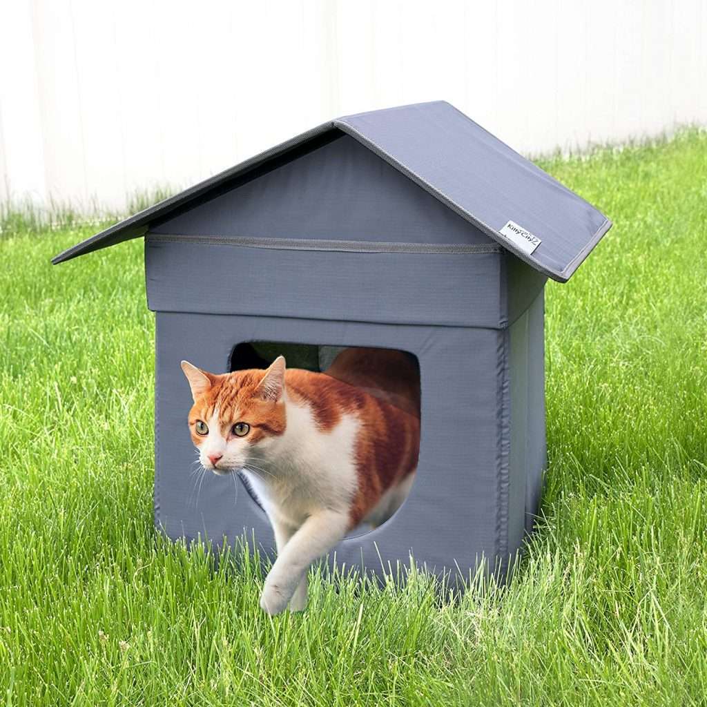  Roll over image to zoom in        VIDEO Kitty City Outdoor and Outdoor Stackable Cat House